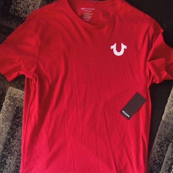 True Religion Bold Red Short Sleeve Tee - Picture 1 of 3
